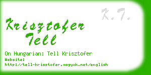 krisztofer tell business card